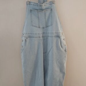 Light Blue Denim Overalls for Women - Casual Jeans Dungarees